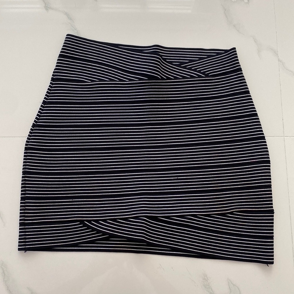 BCBGMaxazria Asymmetrical Bandage Skirt